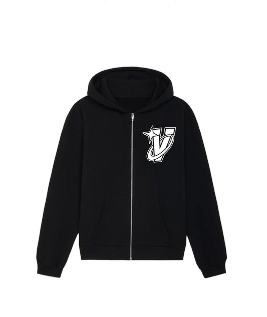 Hoodie Zip Noir